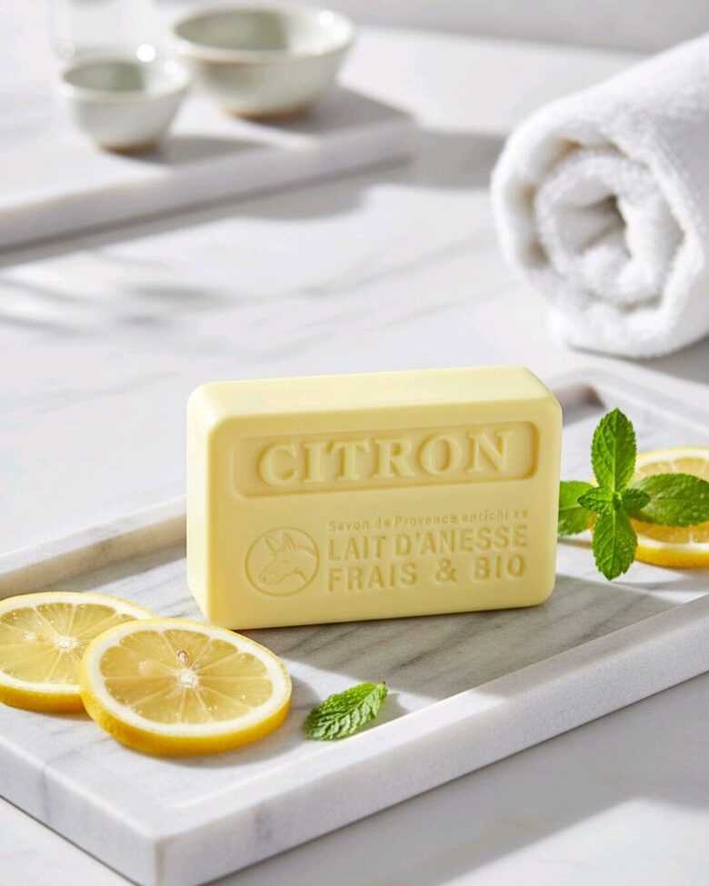 Citrininis muilas su asilo pienu